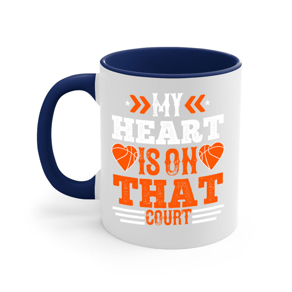 My heart is on that court 1806#- basketball-Mug / Coffee Cup