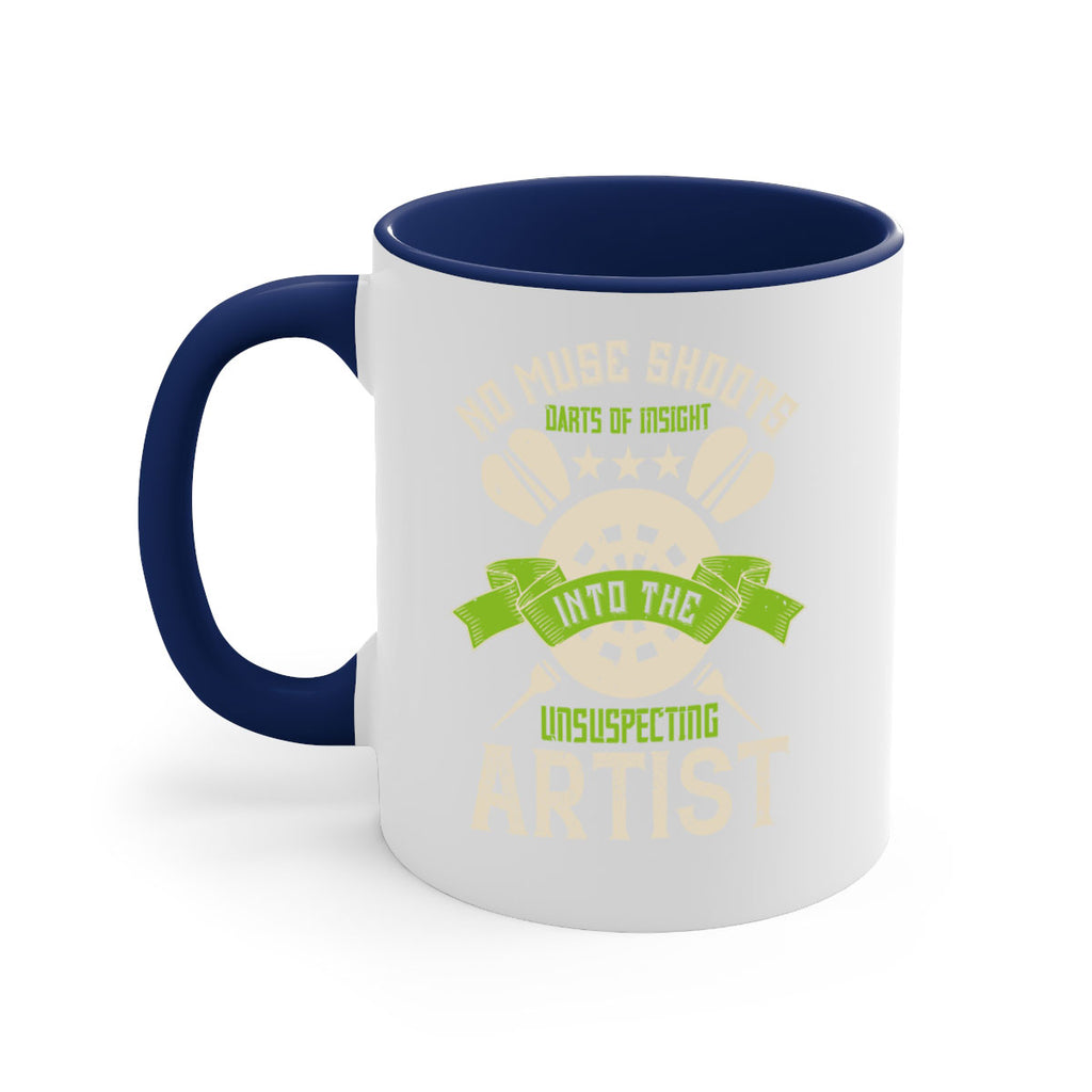 No muse shoots darts of insight into the unsuspecting artis 1924#- darts-Mug / Coffee Cup
