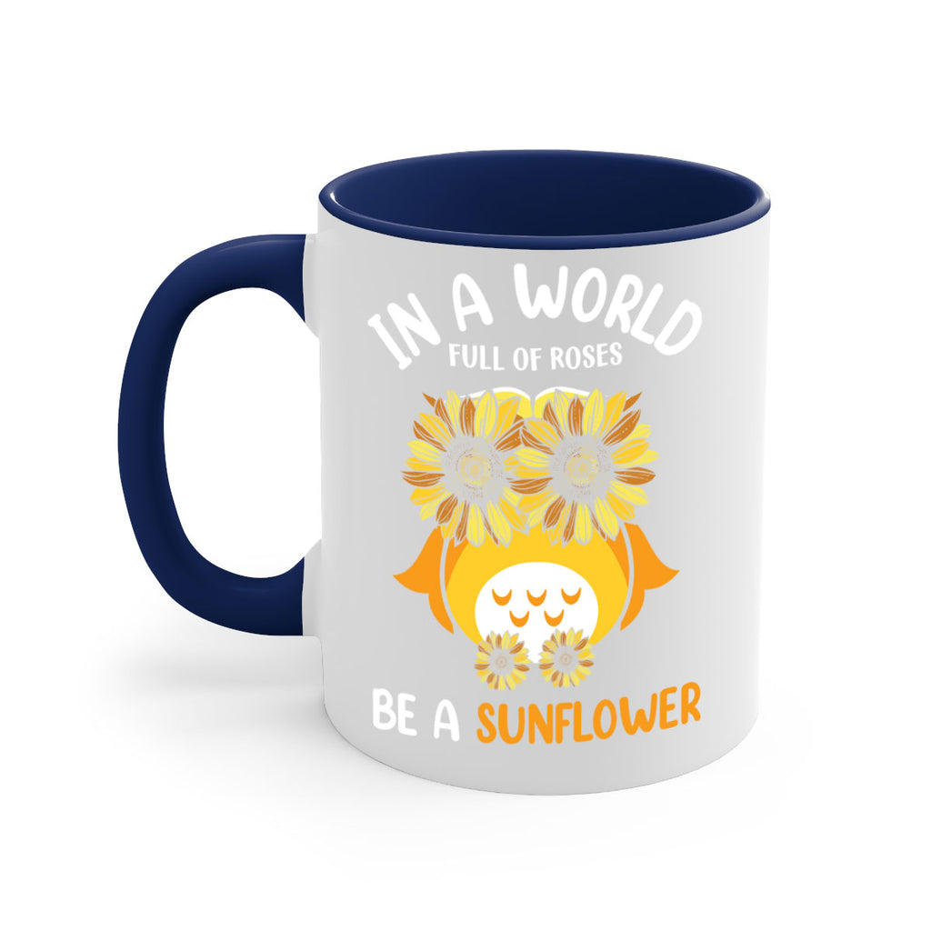 Sunflower Owl In A World A TurtleRabbit 18#- owl-Mug / Coffee Cup