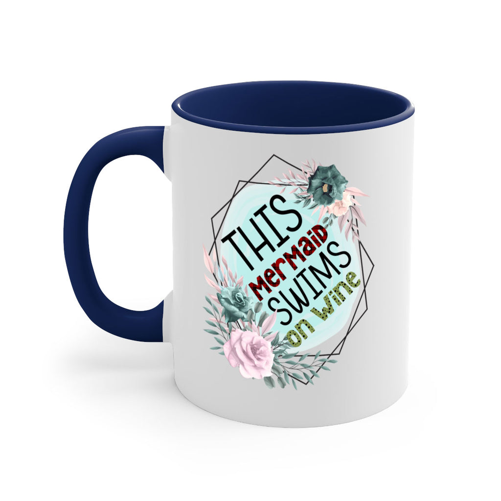 This Mermaid Swims On Wine 633#- mermaid-Mug / Coffee Cup