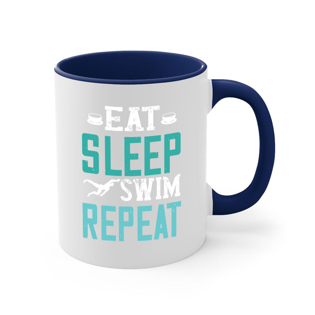 Eat Sleep Swim Repeat 1309#- swimming-Mug / Coffee Cup