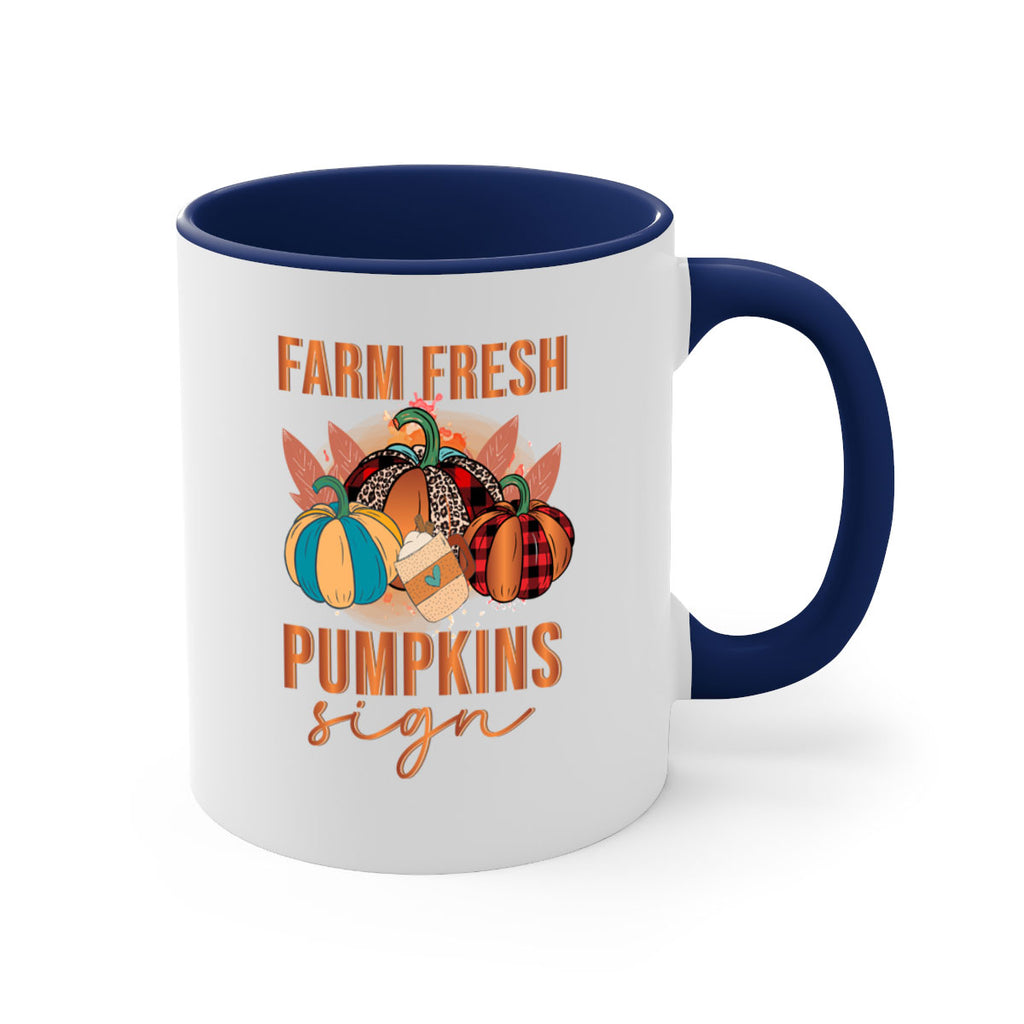Farm Fresh Pumpkins Sign 175#- fall-Mug / Coffee Cup