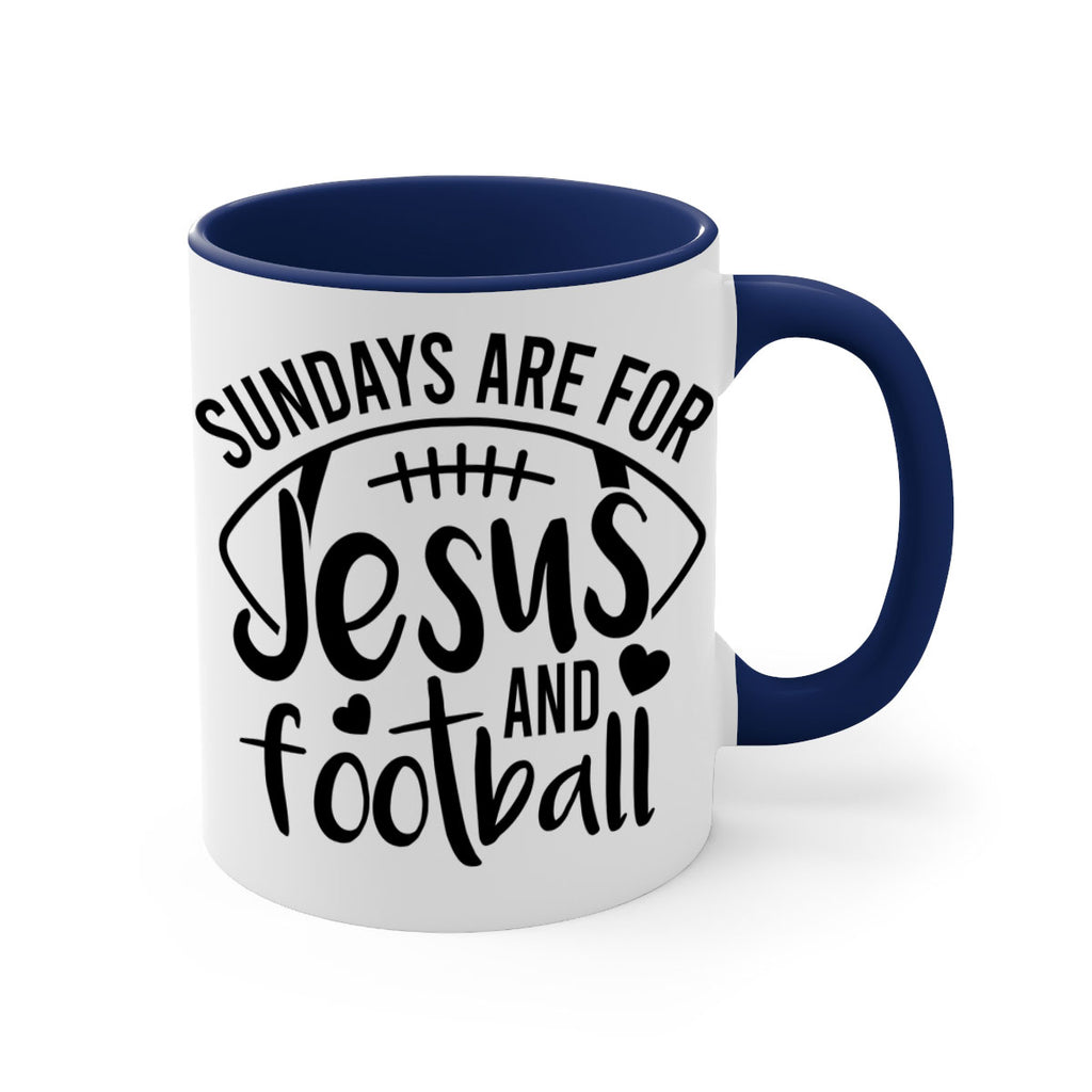 Sundays are for jesus and football 423#- football-Mug / Coffee Cup