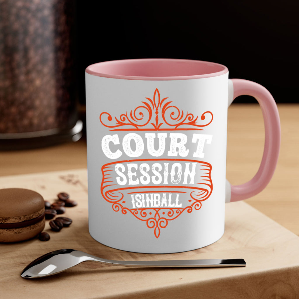 Court is in ball session 1569#- basketball-Mug / Coffee Cup