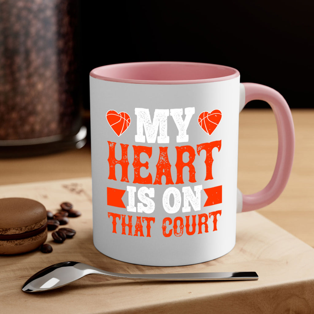 My heart is on that court 1817#- basketball-Mug / Coffee Cup