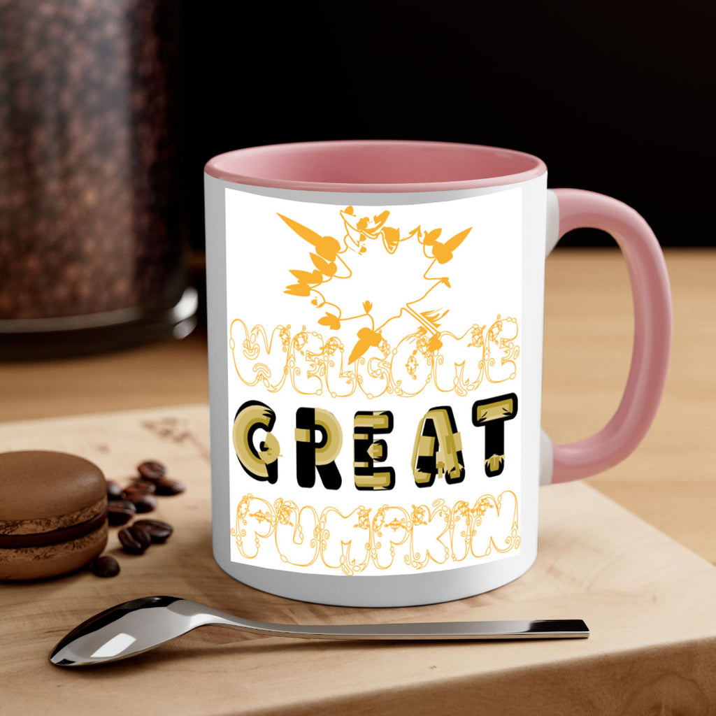 WelcomeGreatPumpkindesign 639#- fall-Mug / Coffee Cup