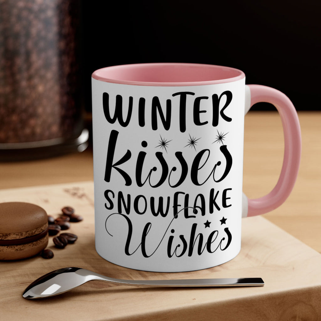 Winter Kisses Snowflake Wishes 561#- winter-Mug / Coffee Cup