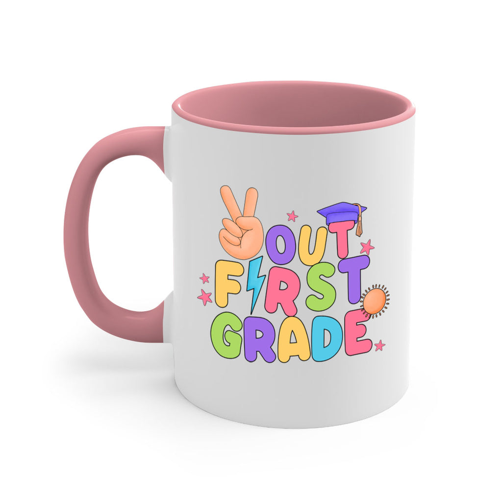 Peace Out 1st Grade Peace 7#- First Grade-Mug / Coffee Cup