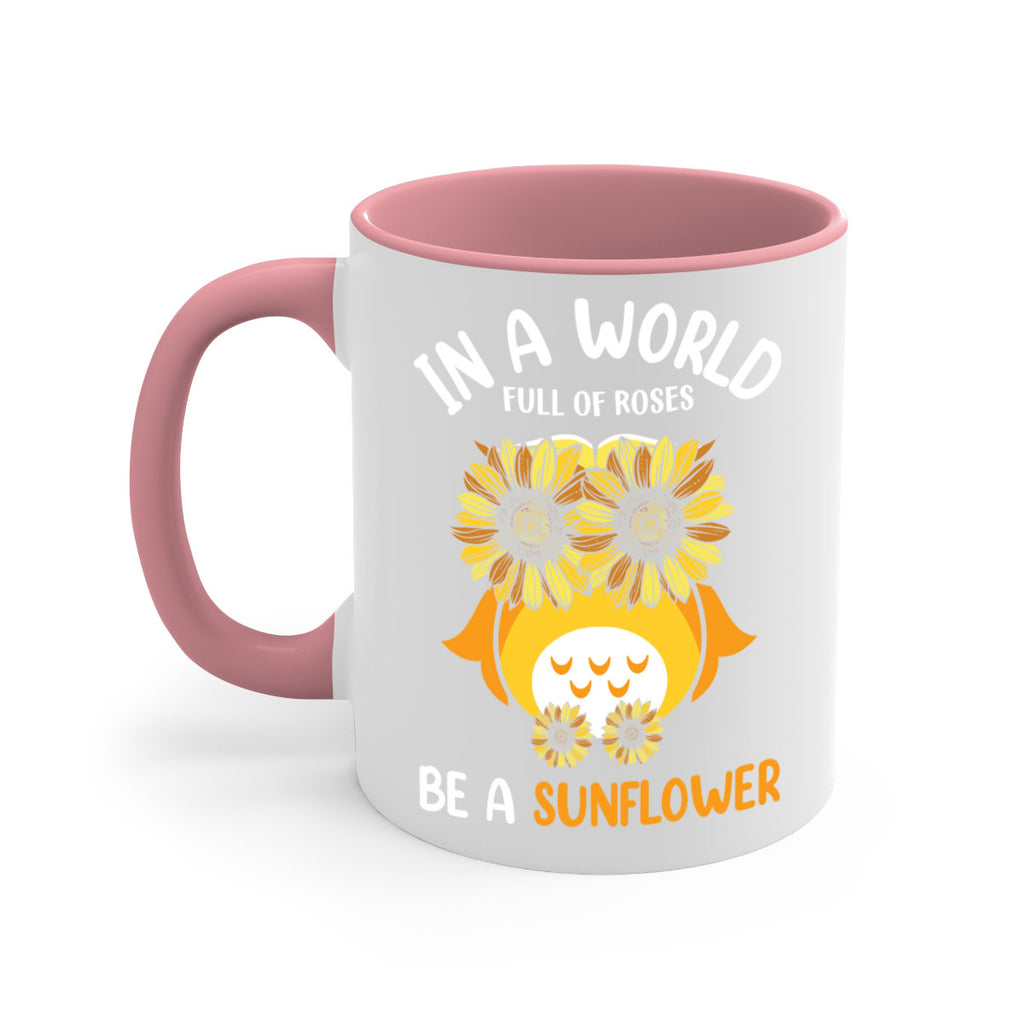 Sunflower Owl In A World A TurtleRabbit 18#- owl-Mug / Coffee Cup