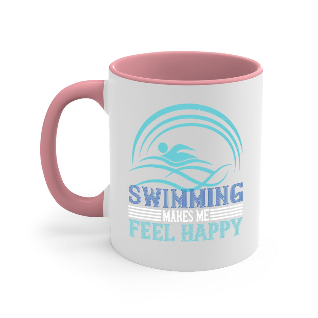 Swimming makes me feel happy 374#- swimming-Mug / Coffee Cup