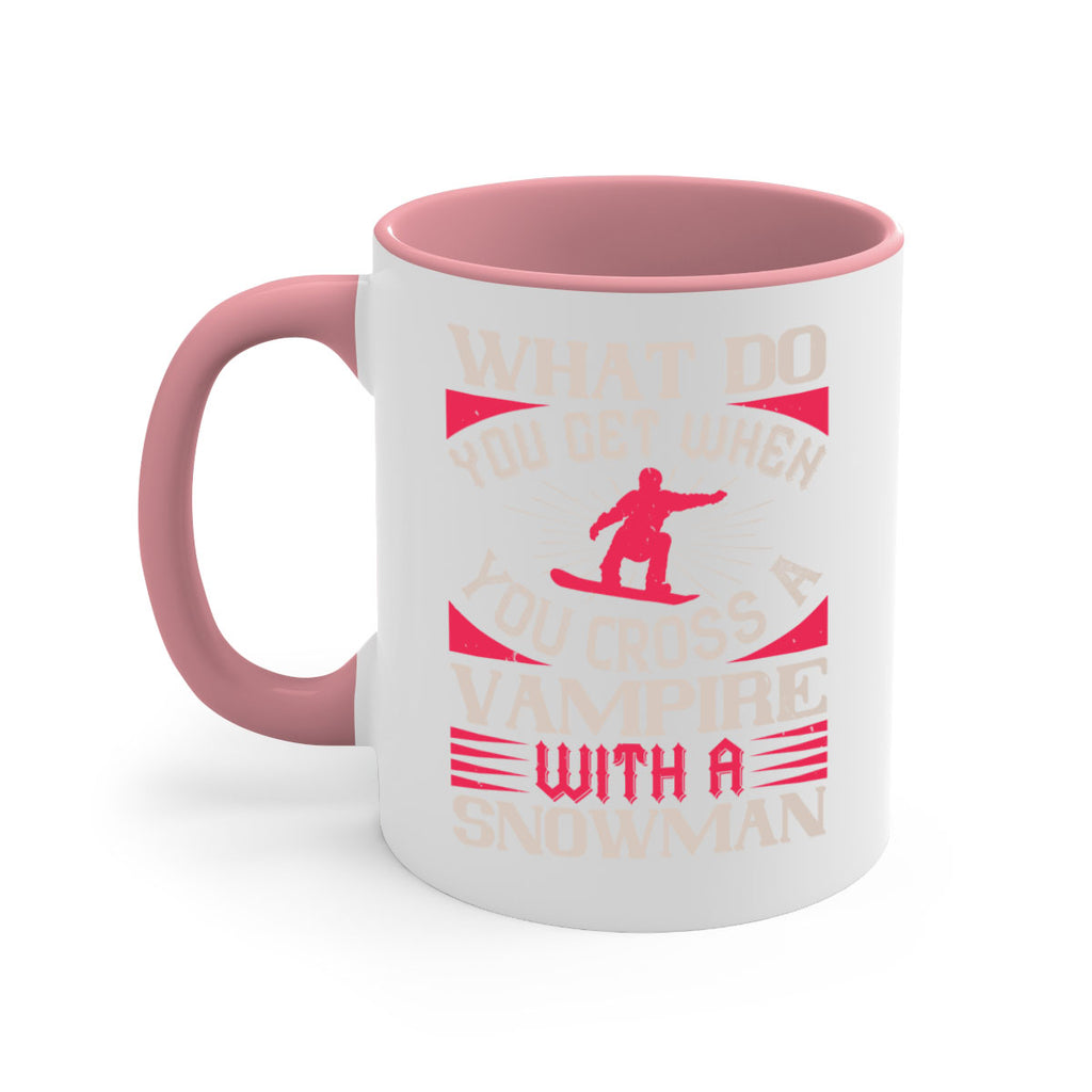 What do you get when you cross a vampire with a snowman 106#- ski-Mug / Coffee Cup