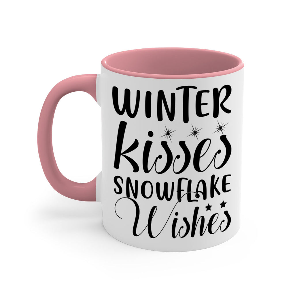 Winter Kisses Snowflake Wishes 561#- winter-Mug / Coffee Cup