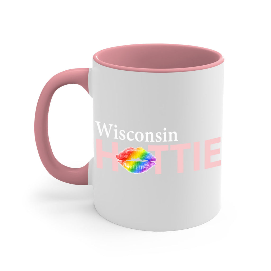 Wisconsin Hottie with rainbow lips 100#- Hottie Collection-Mug / Coffee Cup