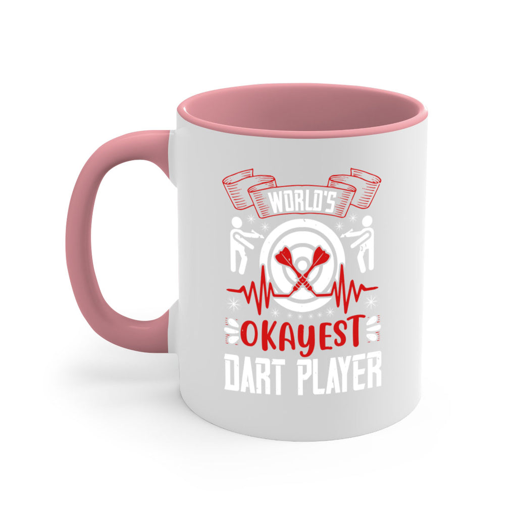 Worlds okayest dart player 1735#- darts-Mug / Coffee Cup