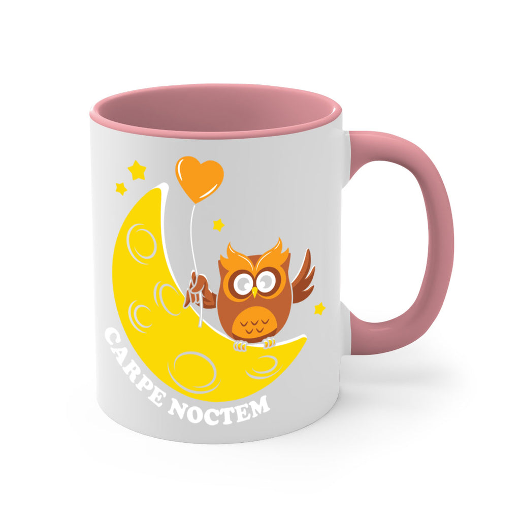 Carpe Noctem Moon Stars Owl A TurtleRabbit 1#- owl-Mug / Coffee Cup