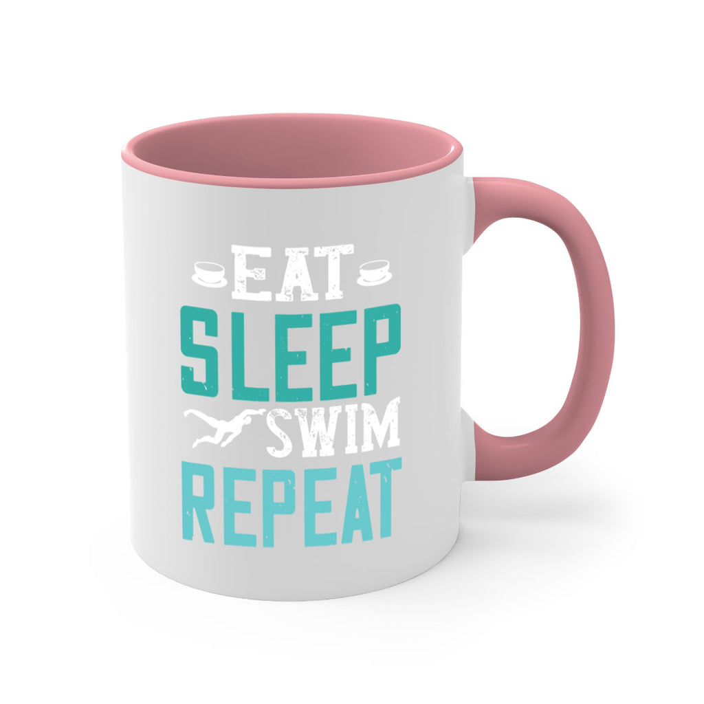 Eat Sleep Swim Repeat 1309#- swimming-Mug / Coffee Cup