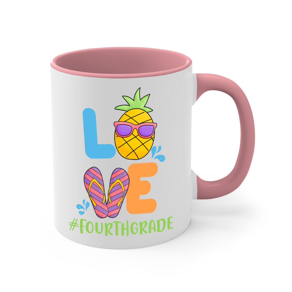 LOVE 4th Grade Summer Pineapple 18#- 4th grade-Mug / Coffee Cup