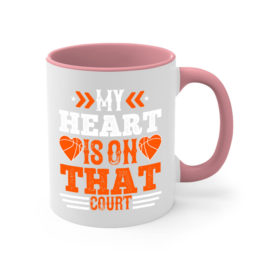 My heart is on that court 1807#- basketball-Mug / Coffee Cup
