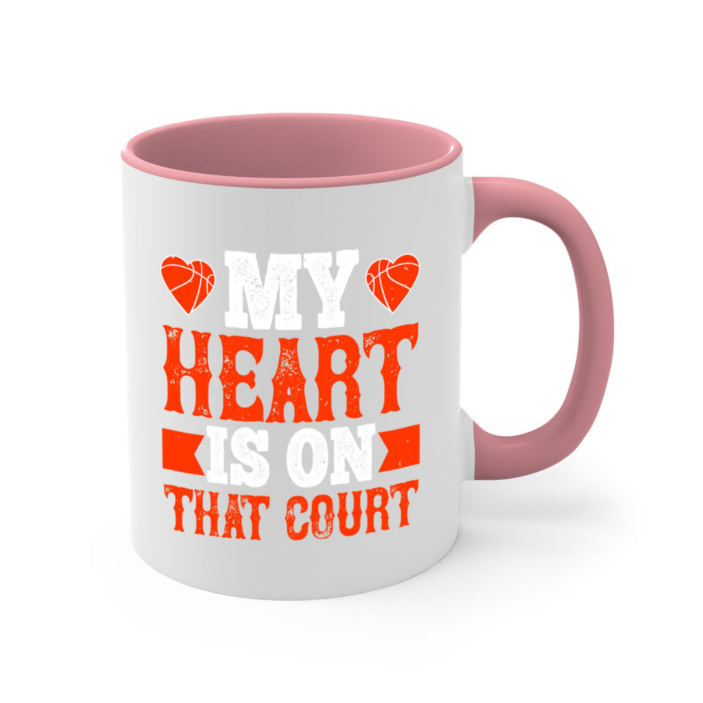 My heart is on that court 1817#- basketball-Mug / Coffee Cup