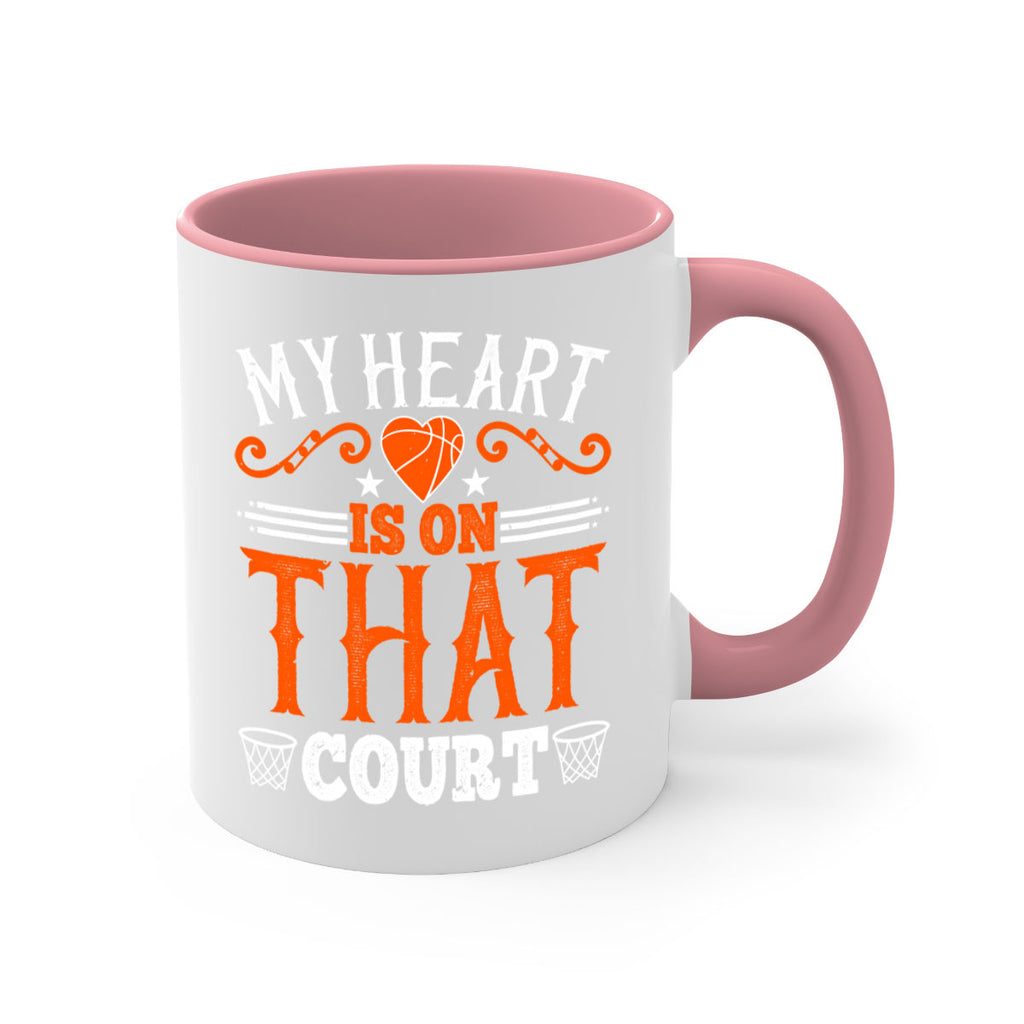 My heart is on that court 1827#- basketball-Mug / Coffee Cup