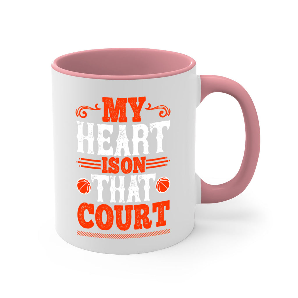 My heart is on that court 1837#- basketball-Mug / Coffee Cup