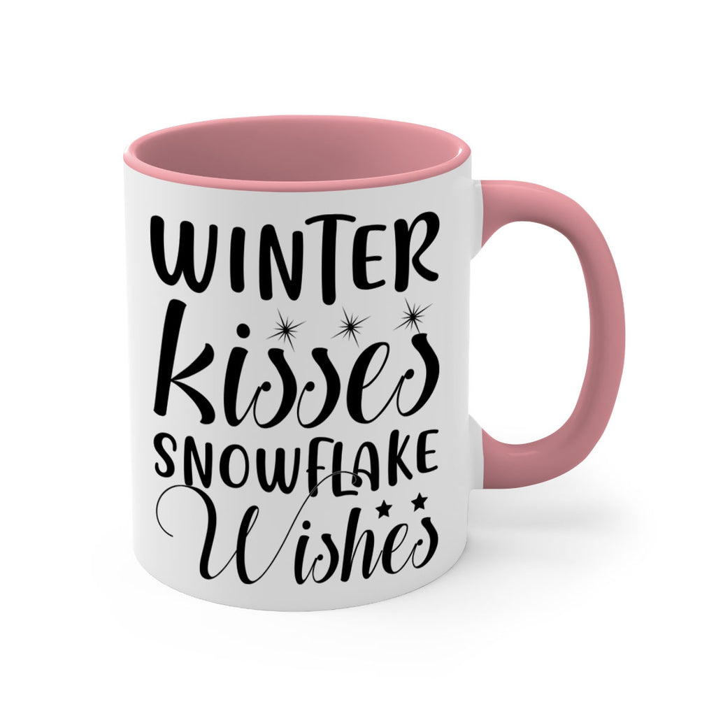Winter Kisses Snowflake Wishes 561#- winter-Mug / Coffee Cup