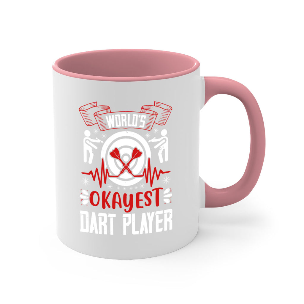 Worlds okayest dart player 1735#- darts-Mug / Coffee Cup