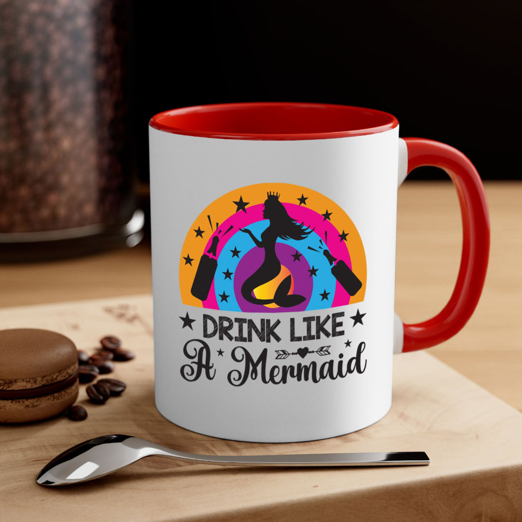 Drink like a mermaid 150#- mermaid-Mug / Coffee Cup