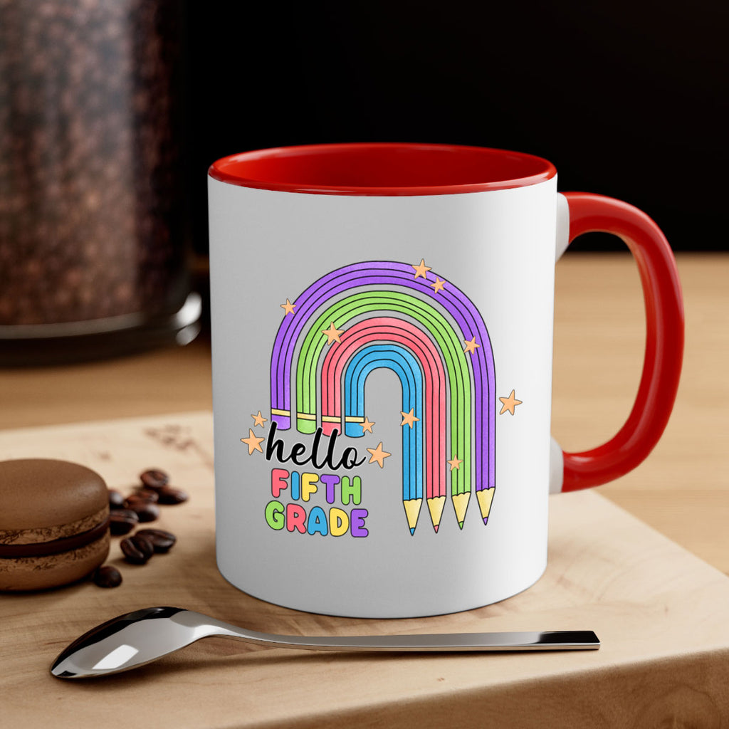 Hello 5th Grade Pencil Rainbow 13#- 5th grade-Mug / Coffee Cup