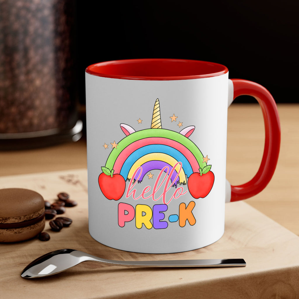 Hello PreK Unicorn Rainbow 7#- preK-Mug / Coffee Cup