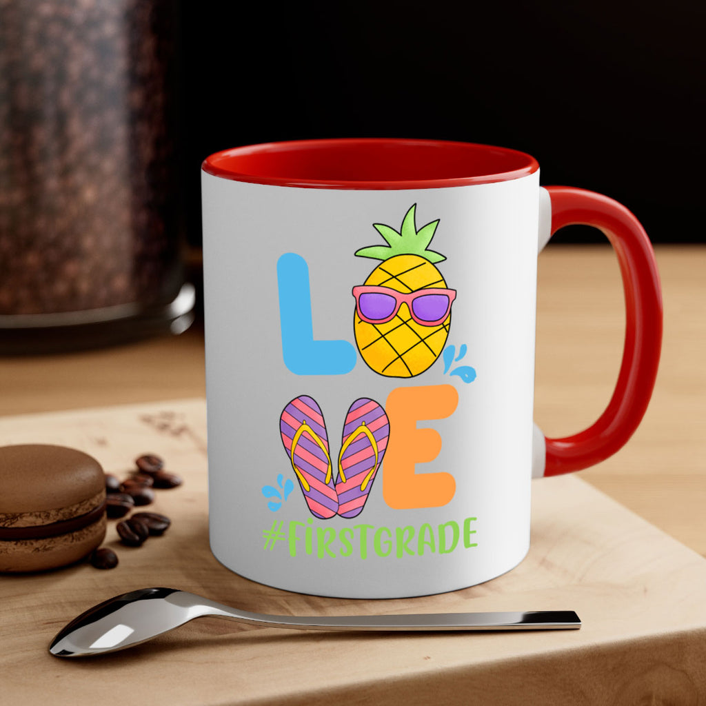 LOVE 1st Grade Summer Pineapple 8#- First Grade-Mug / Coffee Cup