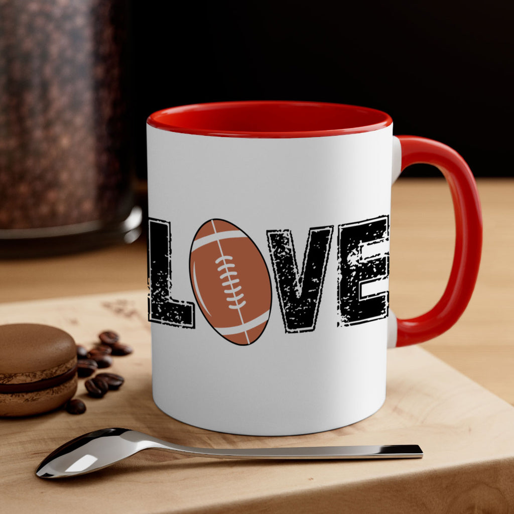 Love 739#- football-Mug / Coffee Cup