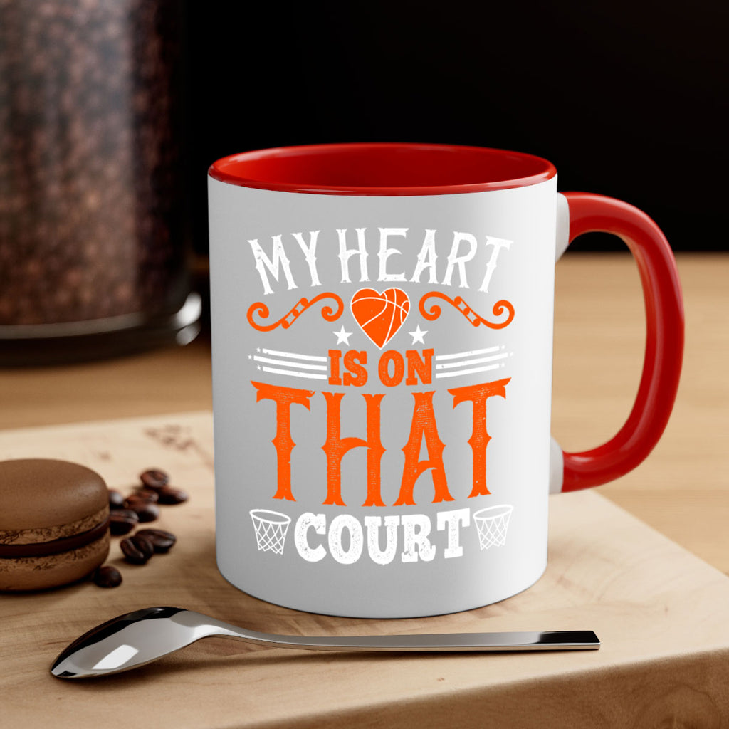 My heart is on that court 1826#- basketball-Mug / Coffee Cup