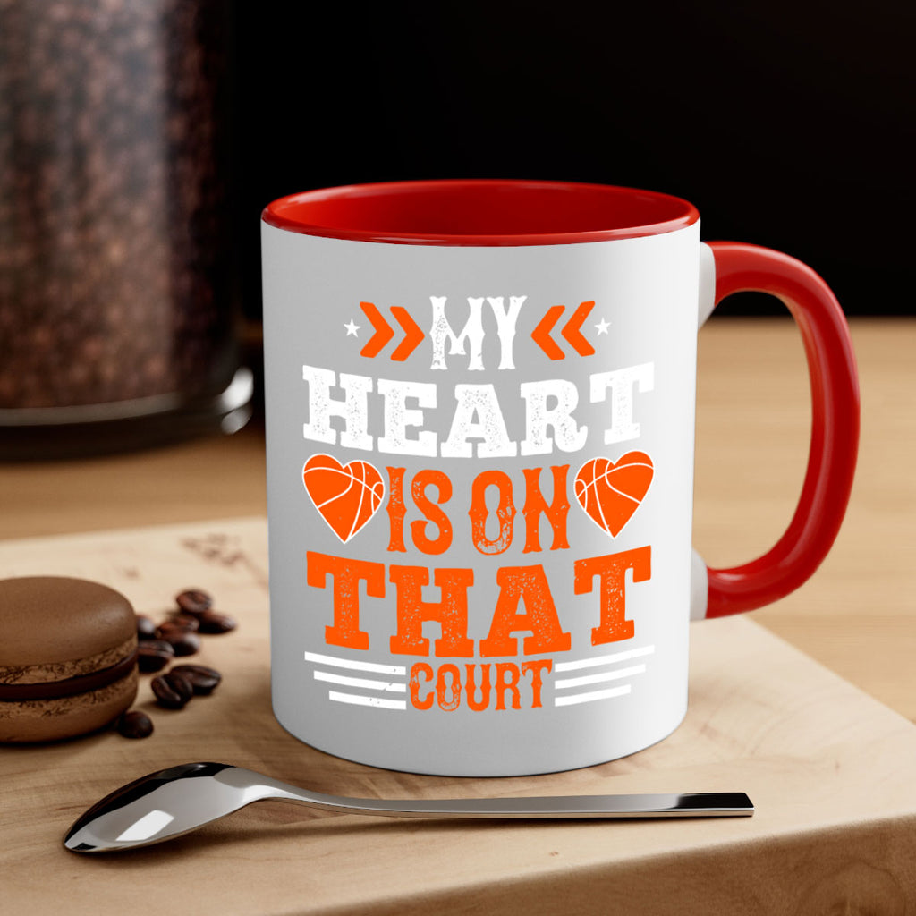 My heart is on that court 641#- basketball-Mug / Coffee Cup