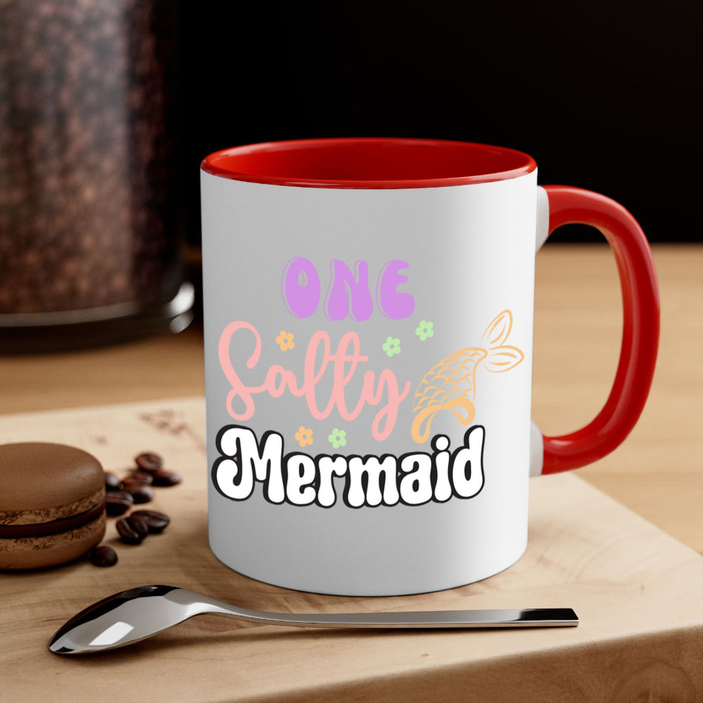 One Salty Mermaid 529#- mermaid-Mug / Coffee Cup