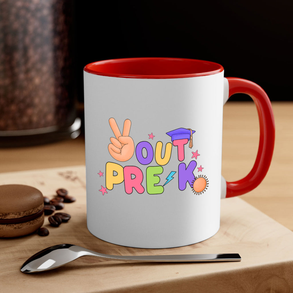 Peace Out PreK Peace Hand 22#- preK-Mug / Coffee Cup