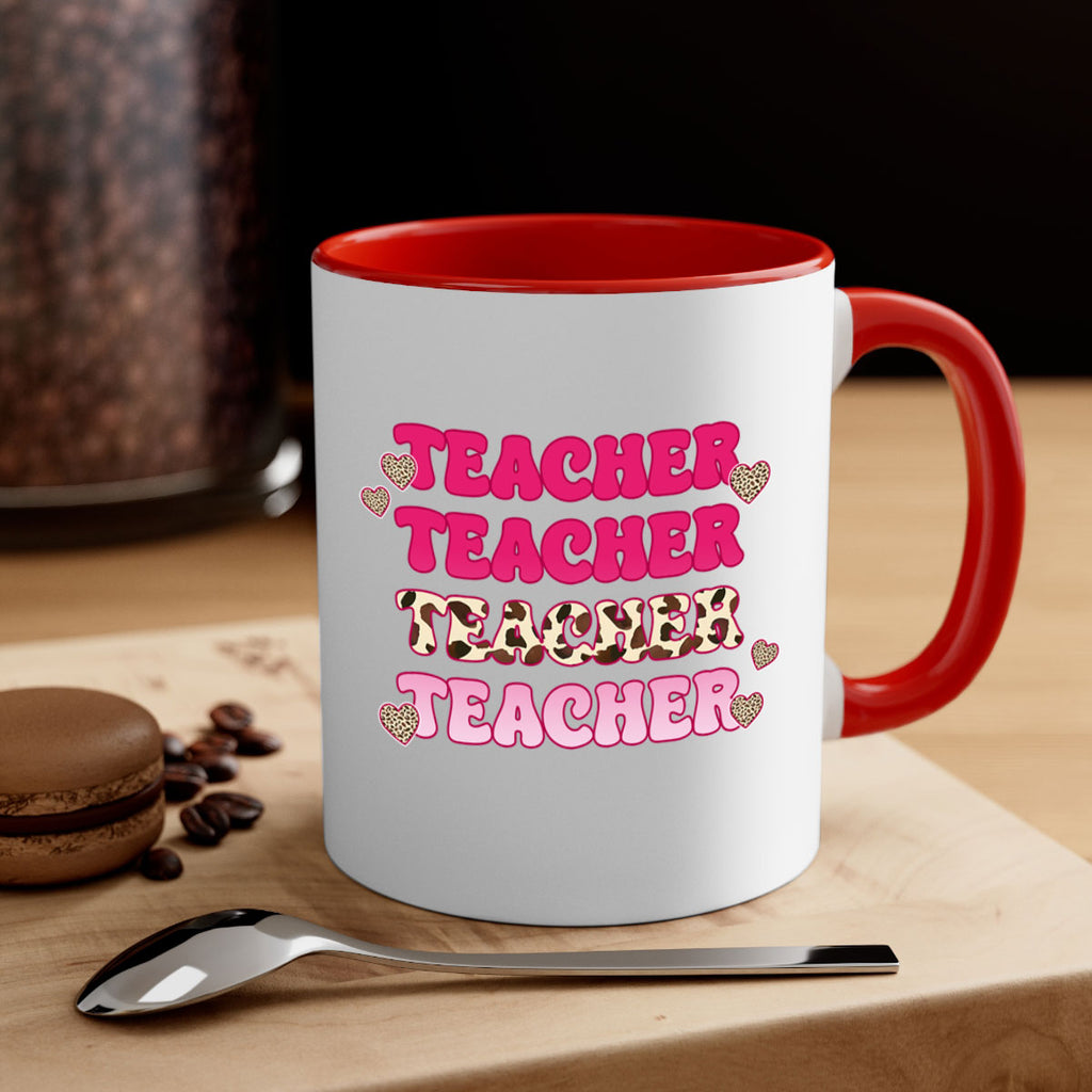 Retro Teacher Valentine 10#- teacher-Mug / Coffee Cup