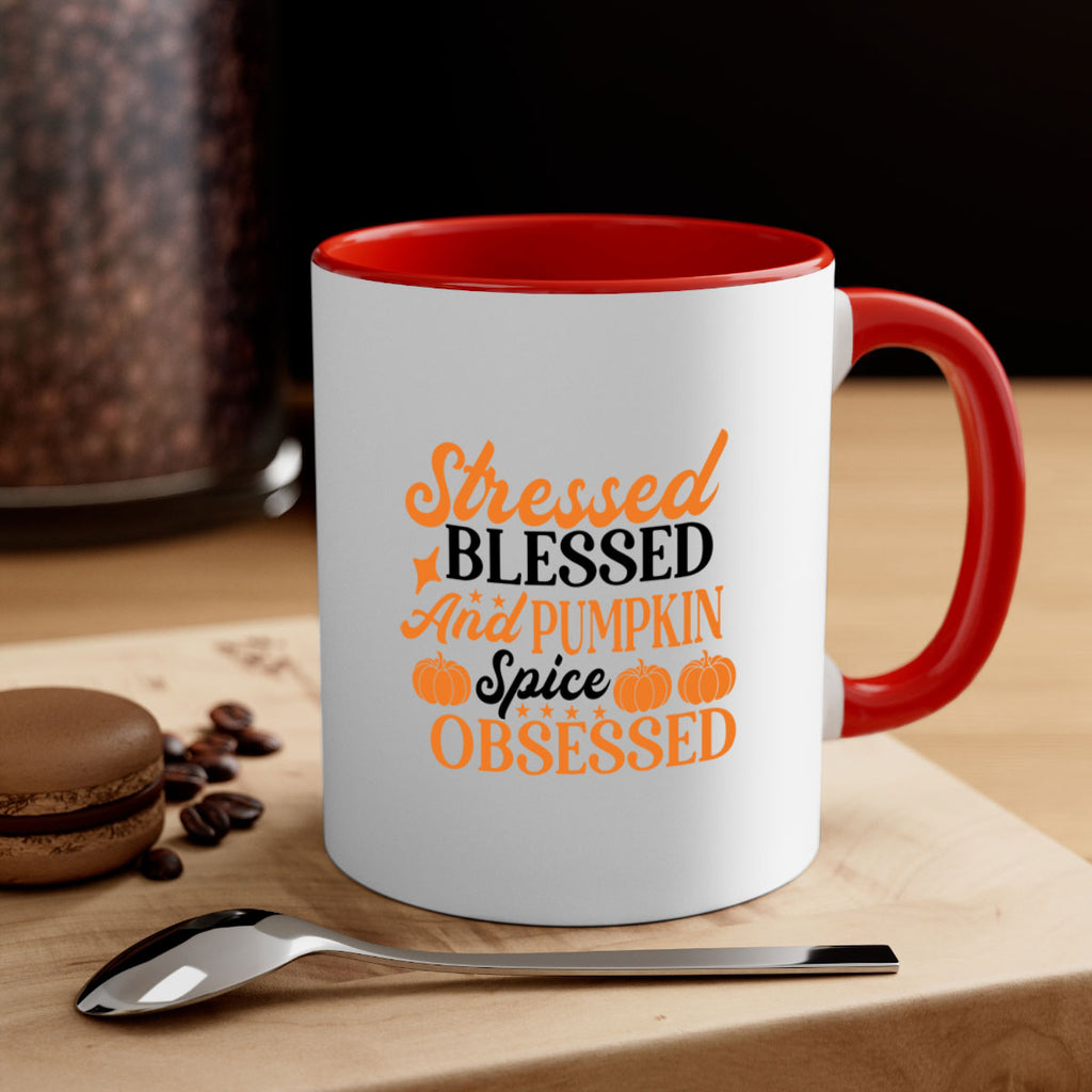 Stressed Blessed And Pumpkin Spice Obsessed 579#- fall-Mug / Coffee Cup