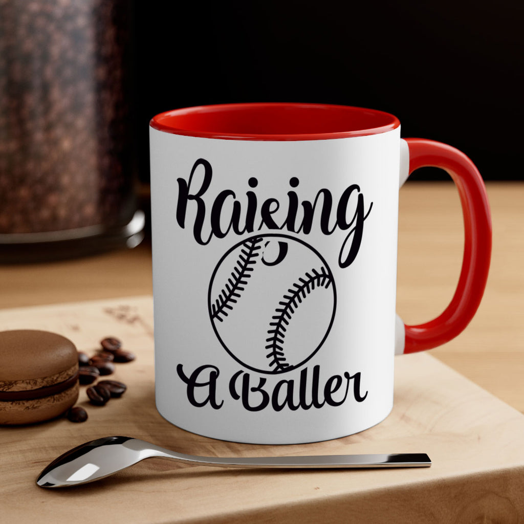 raising a baller 2277#- softball-Mug / Coffee Cup