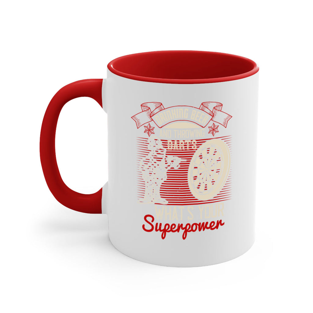 Drinking Beer And Throwing Darts Whats Your Superpower 2269#- darts-Mug / Coffee Cup