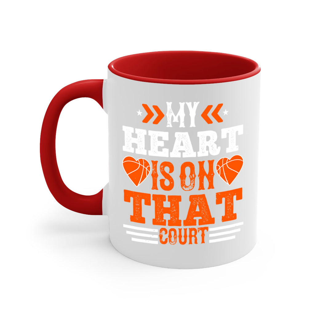 My heart is on that court 1806#- basketball-Mug / Coffee Cup