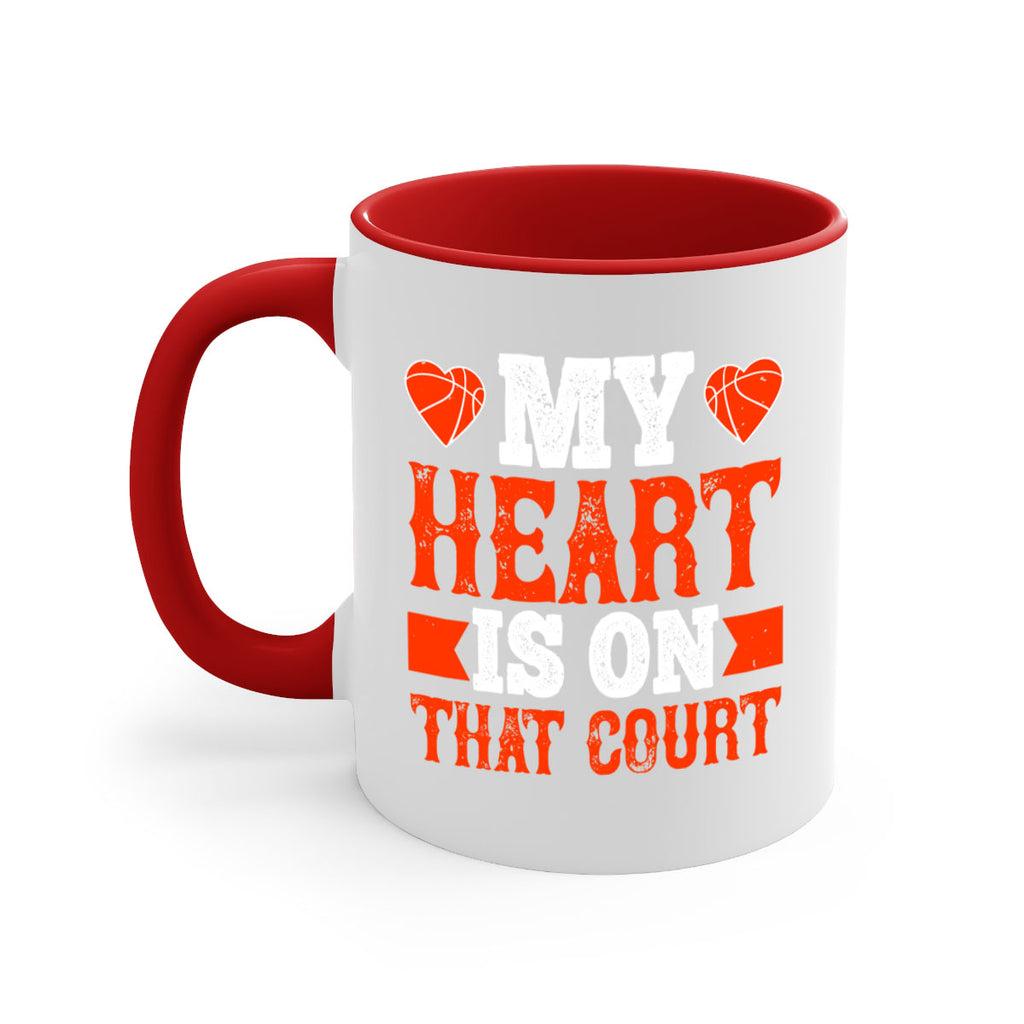 My heart is on that court 1817#- basketball-Mug / Coffee Cup