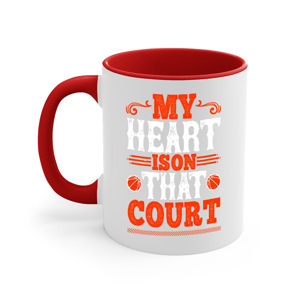 My heart is on that court 1836#- basketball-Mug / Coffee Cup