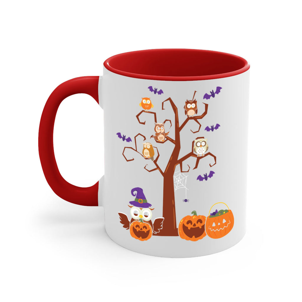 Owl With Pumpkin Halloween Tree A TurtleRabbit 16#- owl-Mug / Coffee Cup