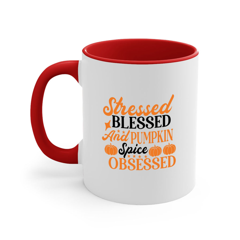 Stressed Blessed And Pumpkin Spice Obsessed 579#- fall-Mug / Coffee Cup