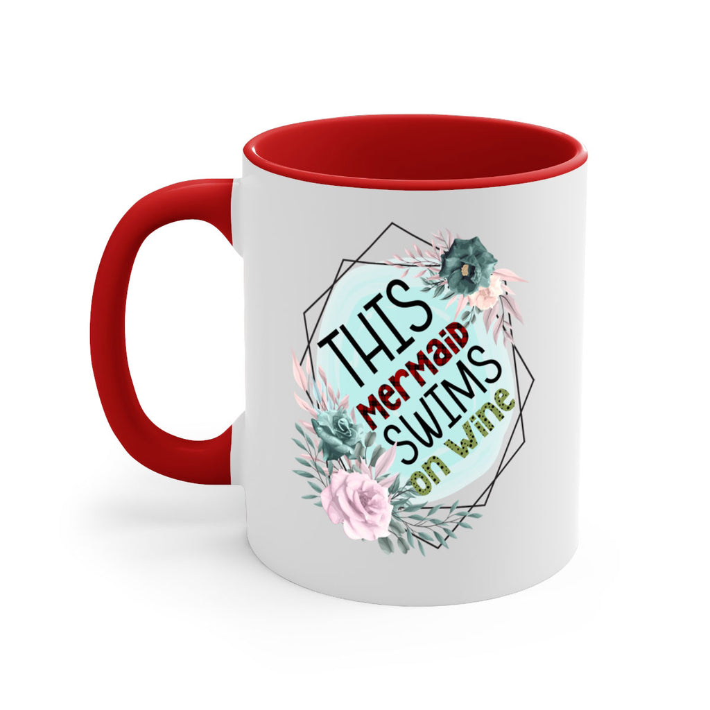 This Mermaid Swims On Wine 633#- mermaid-Mug / Coffee Cup