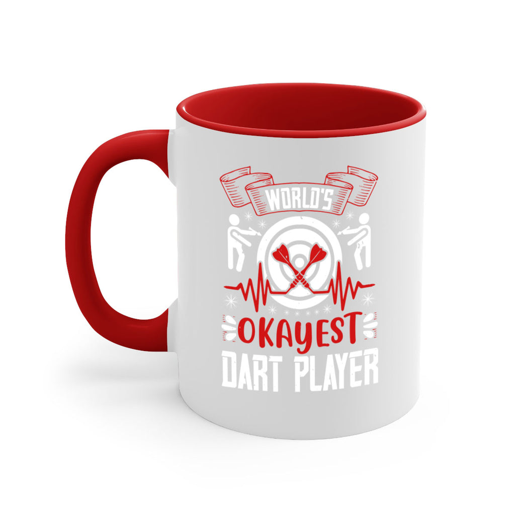 Worlds okayest dart player 1735#- darts-Mug / Coffee Cup