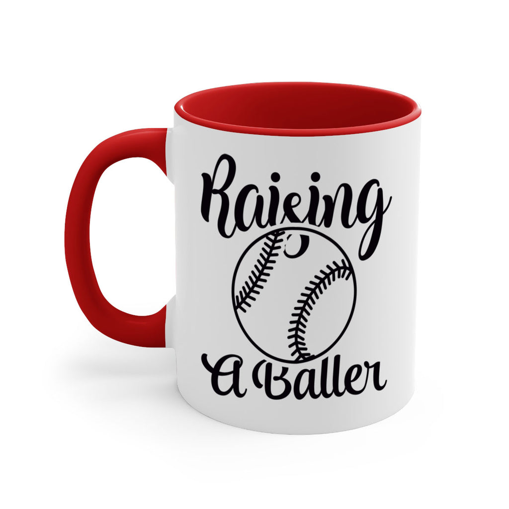 raising a baller 2277#- softball-Mug / Coffee Cup