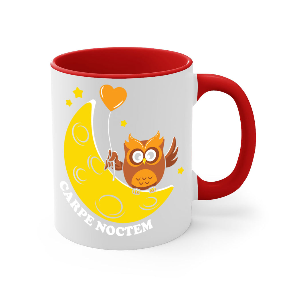 Carpe Noctem Moon Stars Owl A TurtleRabbit 1#- owl-Mug / Coffee Cup