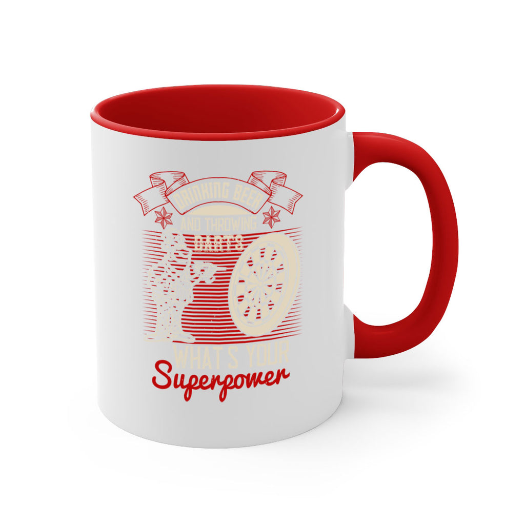 Drinking Beer And Throwing Darts Whats Your Superpower 2269#- darts-Mug / Coffee Cup